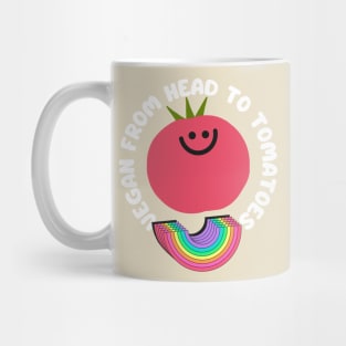 Vegan from Head to Tomatoes Vegan Pun Mug